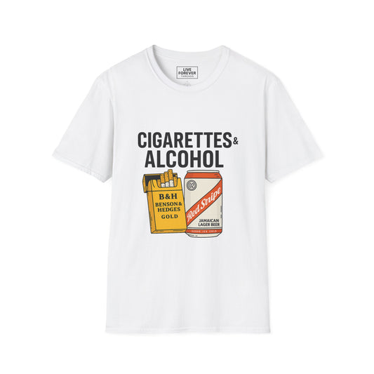 Cigarettes & Alcohol - Oasis Inspired Lyric T-Shirt