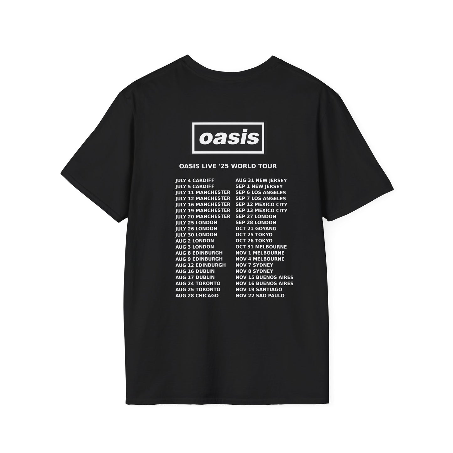 Oasis 25 World Tour T-Shirt THIS IS NOT A DRILL Vintage Concert Tee, Unisex Graphic Tee