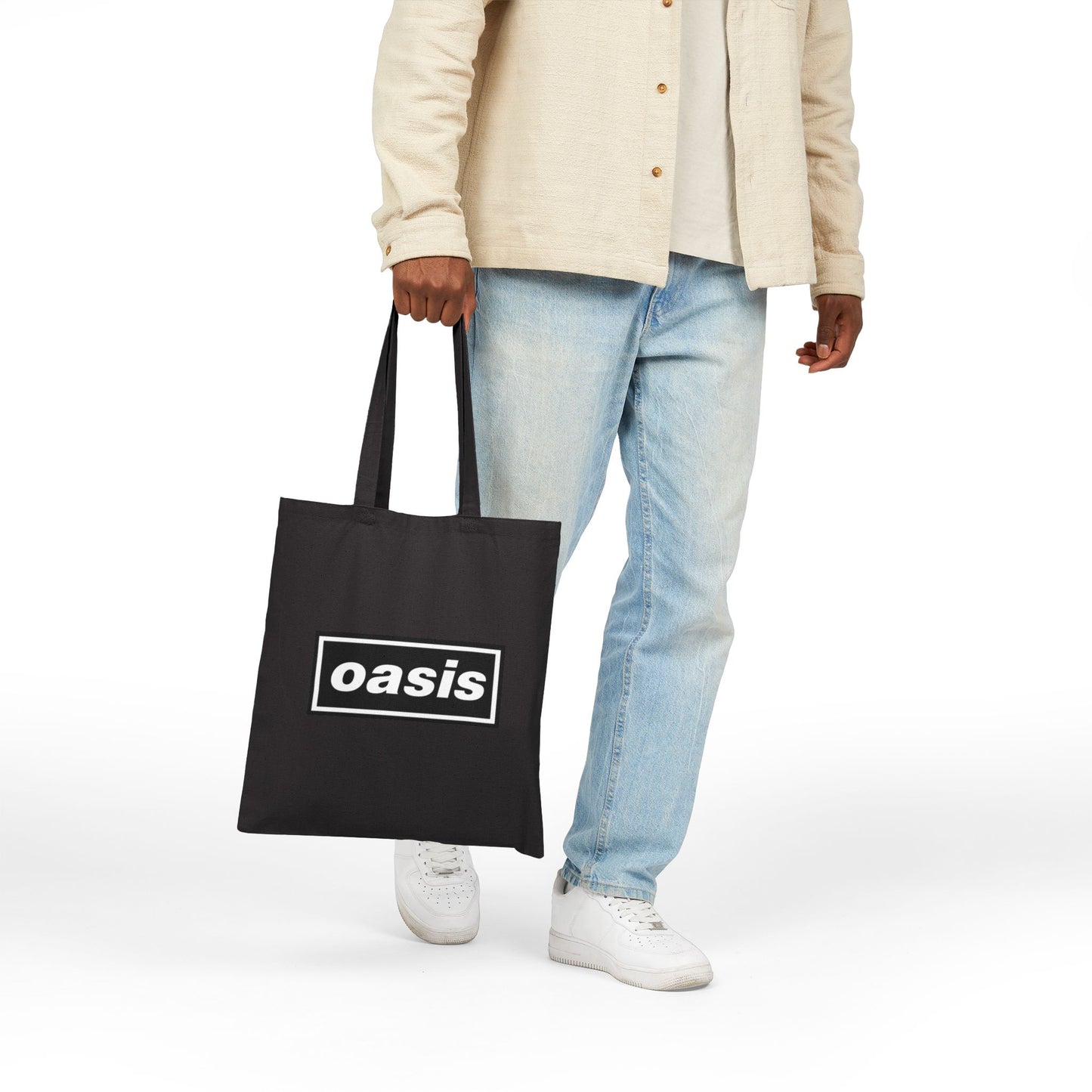 Oasis Cotton Canvas Tote Bag - Eco-Friendly Shopping Bag, Beach Tote, Gift for Music Lovers, Reusable Grocery Bag, Arts & Crafts Bag