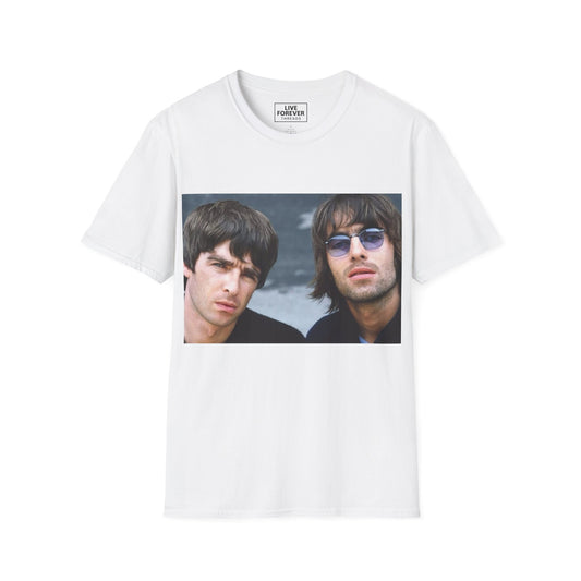 Oasis Liam & Noel Gallagher Attitude Tee 90s Britpop Icons T Shirt
