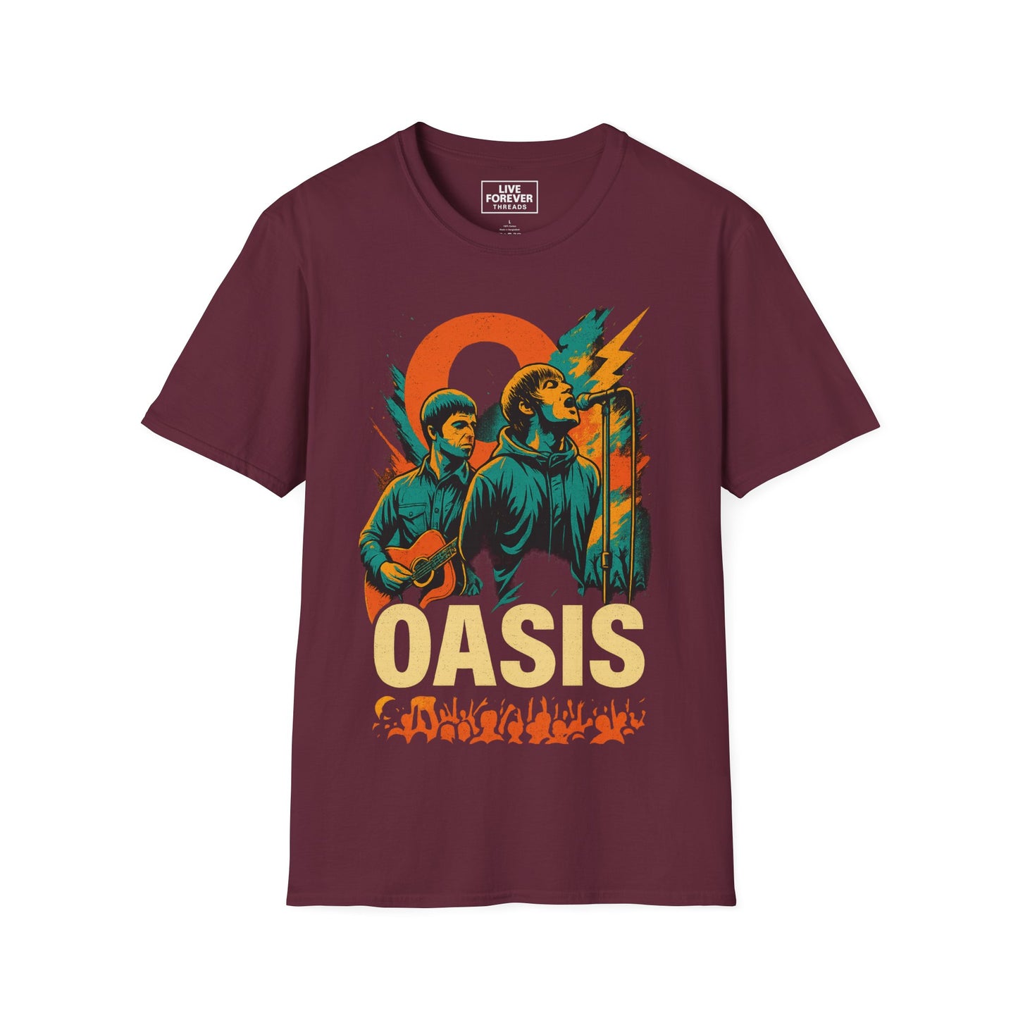 Oasis Reunion Tour Graphic Tee – Liam & Noel Live Forever Design