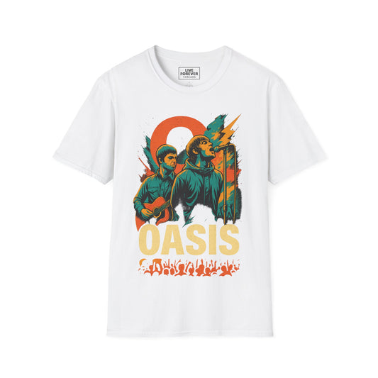 Oasis Reunion Tour Graphic Tee – Liam & Noel Live Forever Design