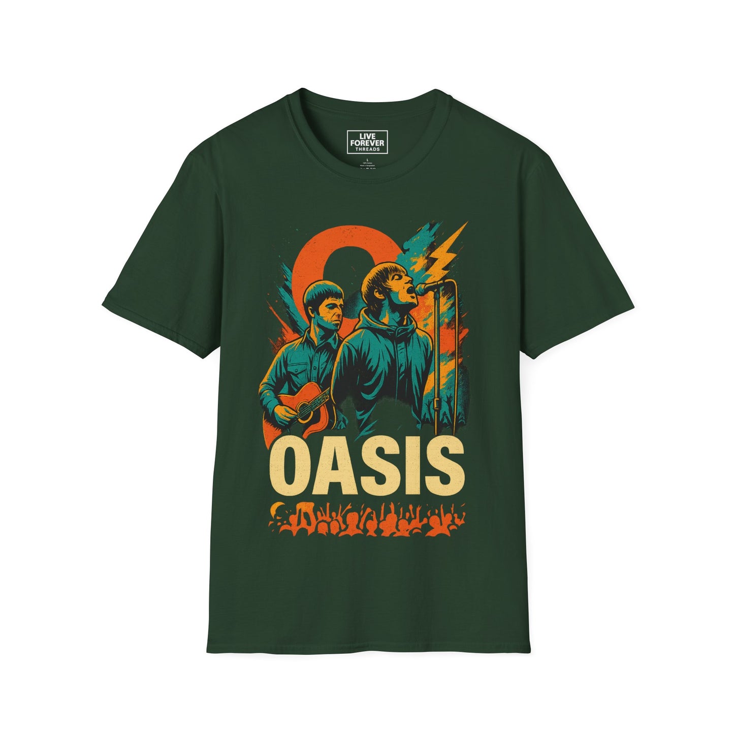 Oasis Reunion Tour Graphic Tee – Liam & Noel Live Forever Design