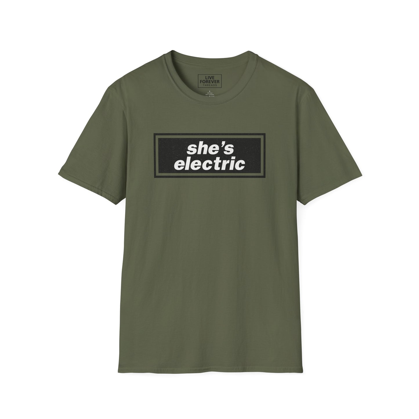 "She’s Electric" Oasis-Inspired Retro Lyric T-shirt