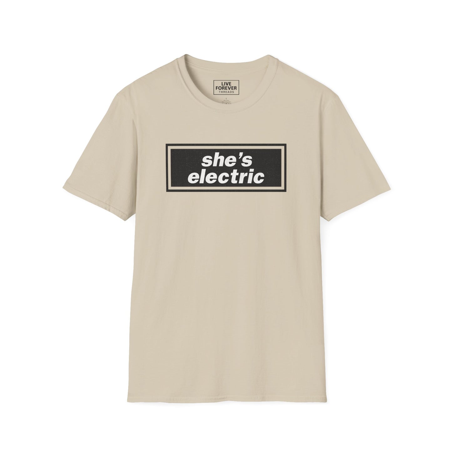 "She’s Electric" Oasis-Inspired Retro Lyric T-shirt