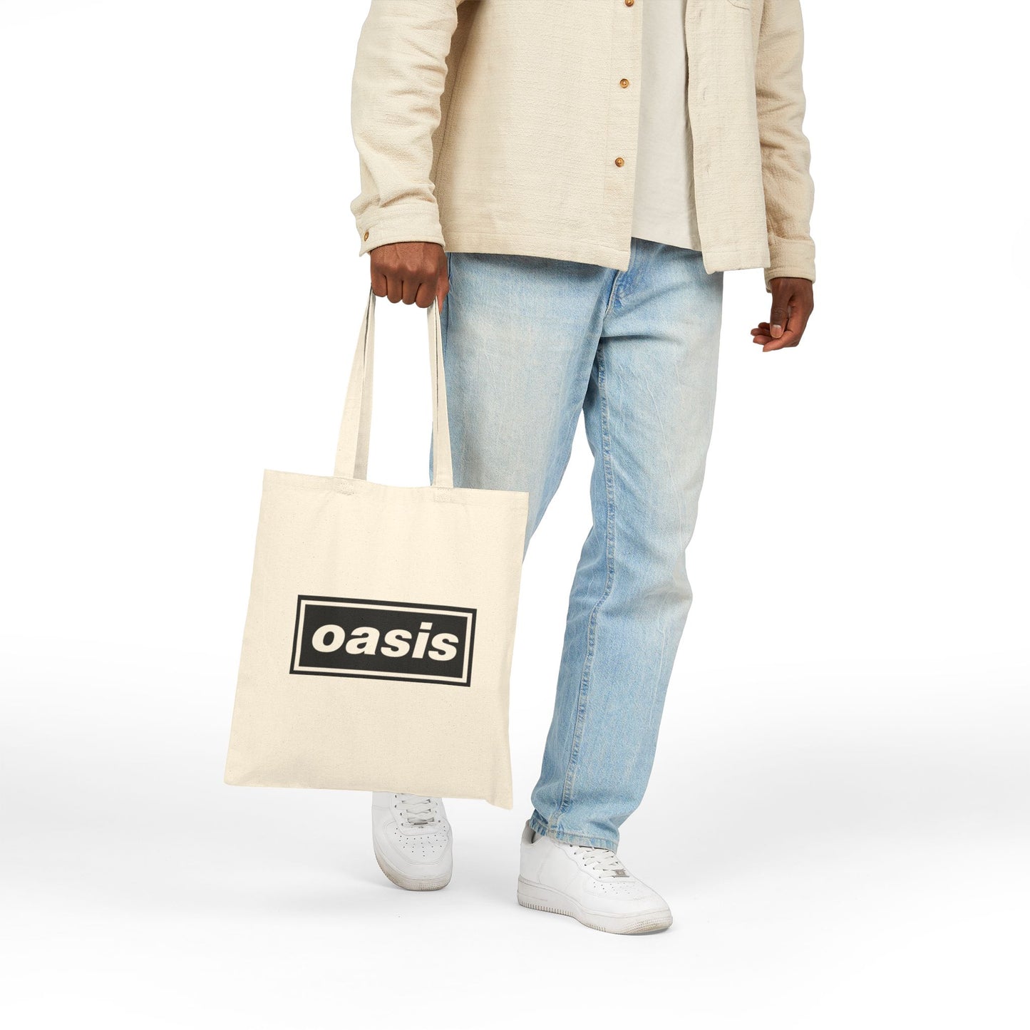 Oasis Cotton Canvas Tote Bag - Eco-Friendly Shopping Bag, Beach Tote, Gift for Music Lovers, Reusable Grocery Bag, Arts & Crafts Bag