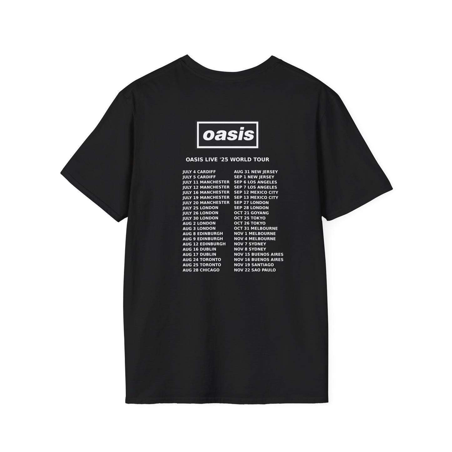 Oasis 25 World Tour T-Shirt THIS IS NOT A DRILL  Vintage Concert Tee, Unisex Graphic Tee