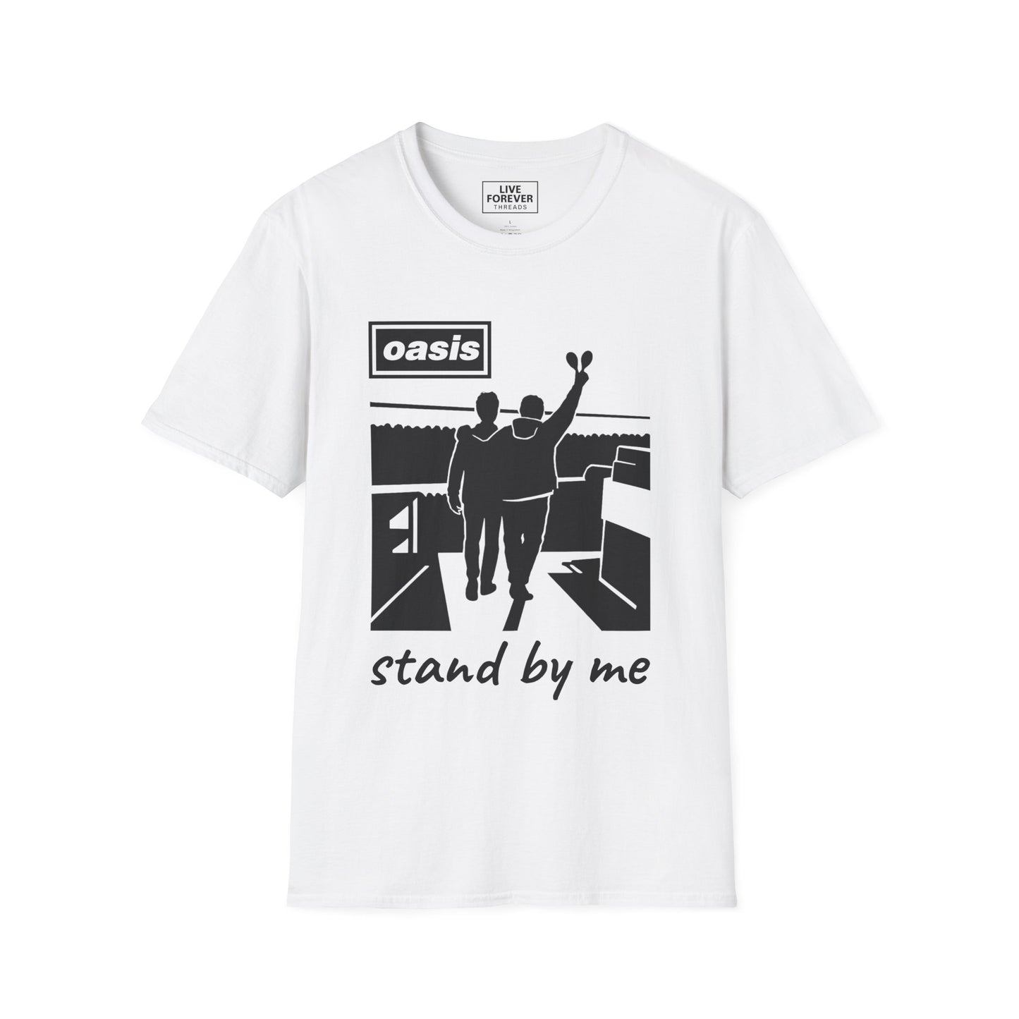 Oasis Stand By Me Inspired T-Shirt – Britpop Fan Silhouette Tee for Music Lovers"