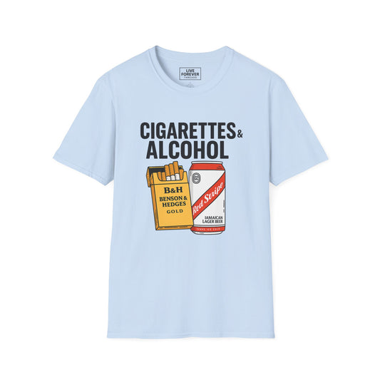 Cigarettes & Alcohol unisex T-Shirt – Oasis Inspired Lyric Tee