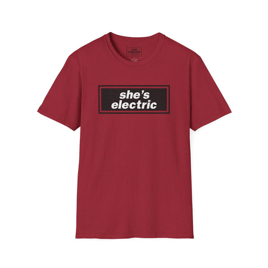 "She’s Electric" Oasis-Inspired Retro Lyric T-shirt
