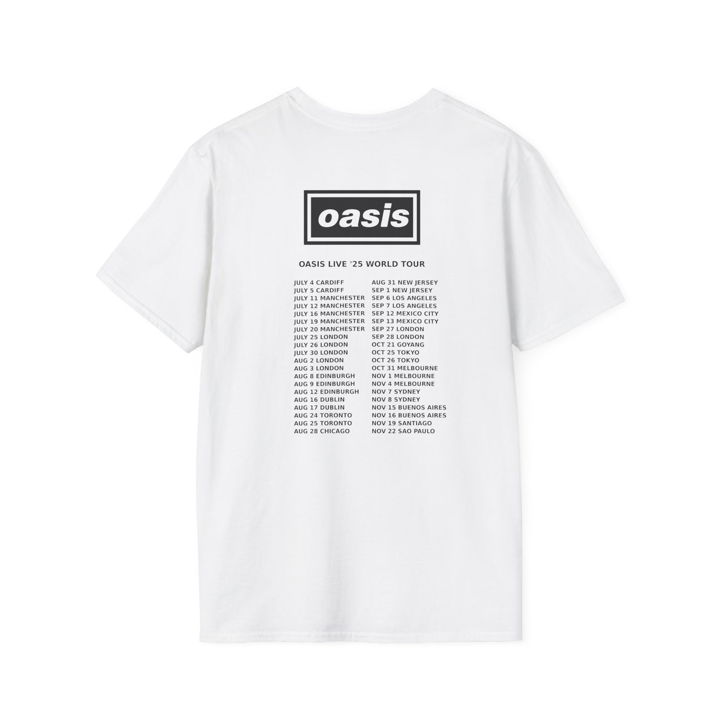 Oasis 25 World Tour T-Shirt THIS IS NOT A DRILL  Vintage Concert Tee, Unisex Graphic Tee