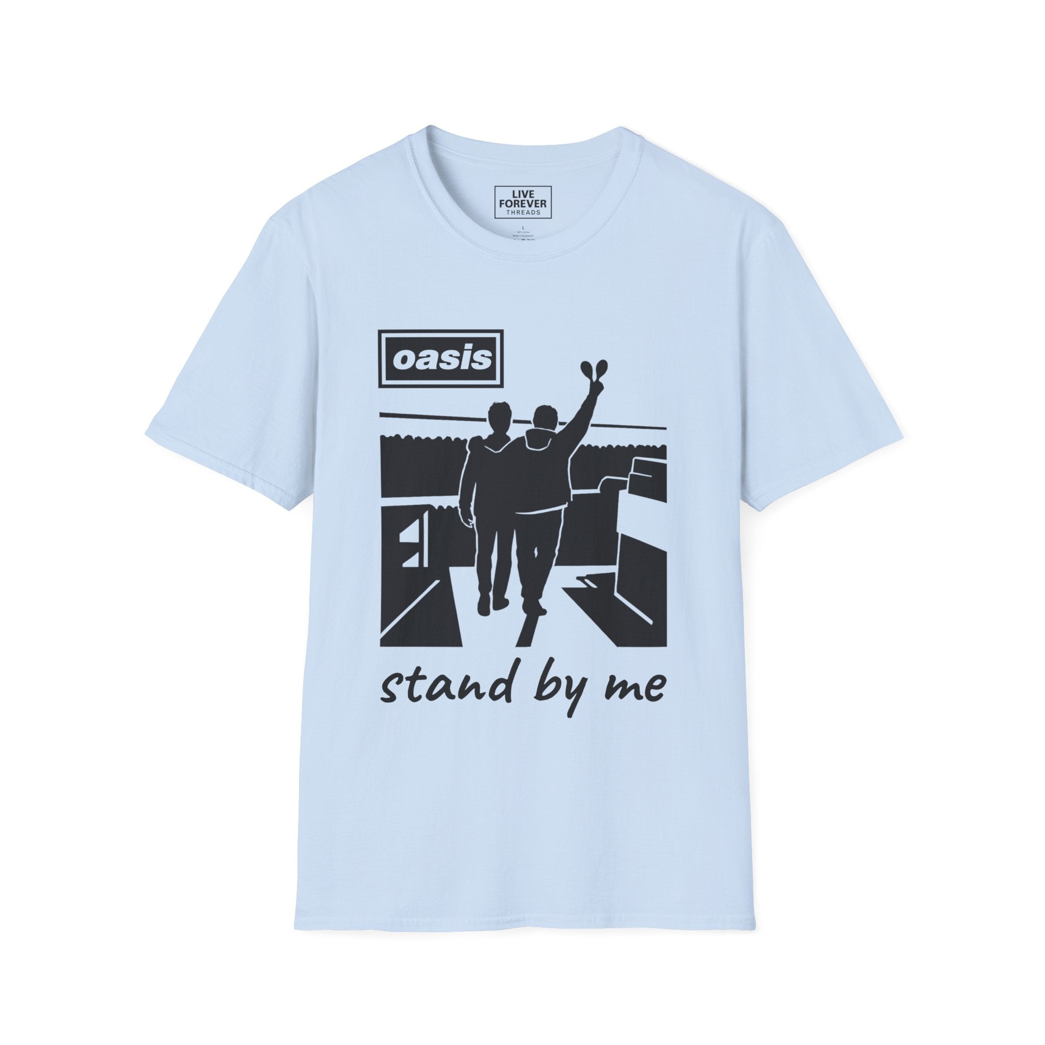 Oasis Stand By Me Inspired T-Shirt – Britpop Fan Silhouette Tee