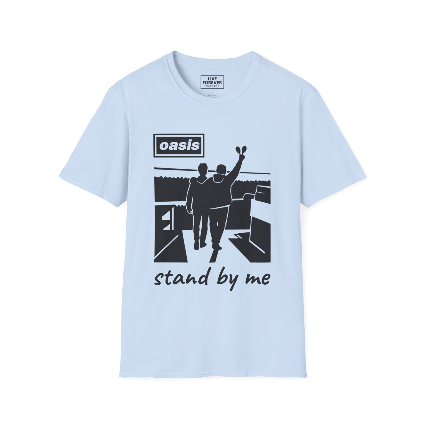 Oasis Stand By Me Inspired T-Shirt – Britpop Fan Silhouette Tee for Music Lovers"