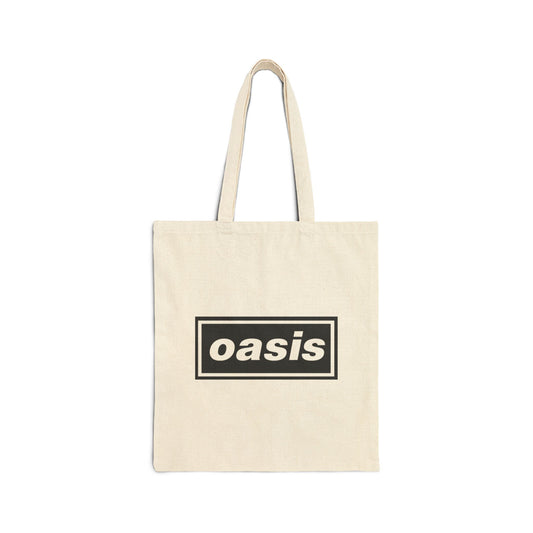 Oasis Cotton Canvas Tote Bag - Eco-Friendly Shopping Bag, Beach Tote, Gift for Music Lovers, Reusable Grocery Bag, Arts & Crafts Bag