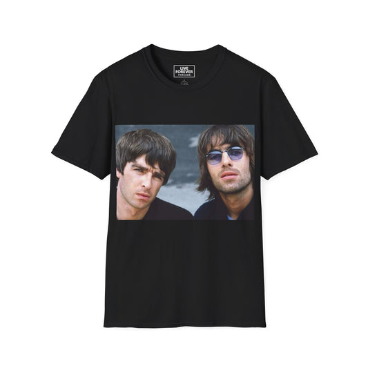 Oasis Liam & Noel Gallagher Attitude Tee 90s Britpop Icons T Shirt