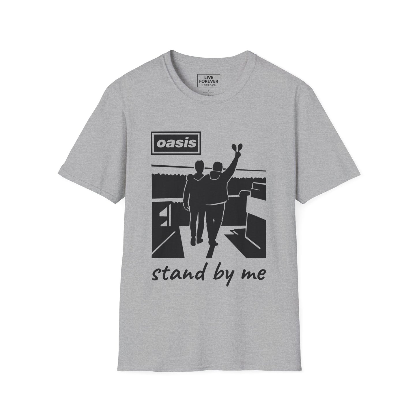 Oasis Stand By Me Inspired T-Shirt – Britpop Fan Silhouette Tee for Music Lovers"