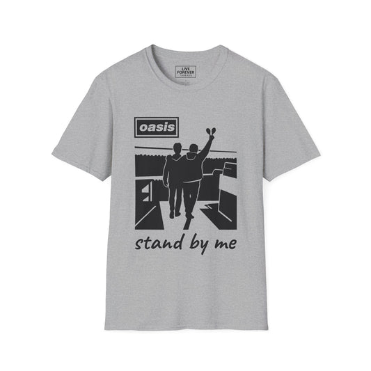 Oasis Stand By Me Inspired T-Shirt – Britpop Fan Silhouette Tee for Music Lovers"