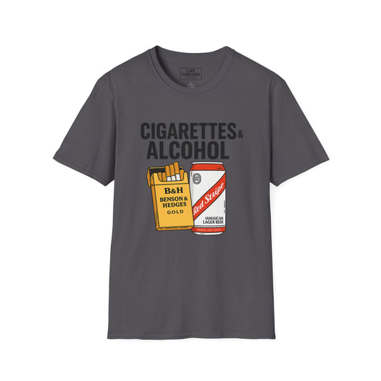 Cigarettes & Alcohol unisex T-Shirt – Oasis Inspired Lyric Tee