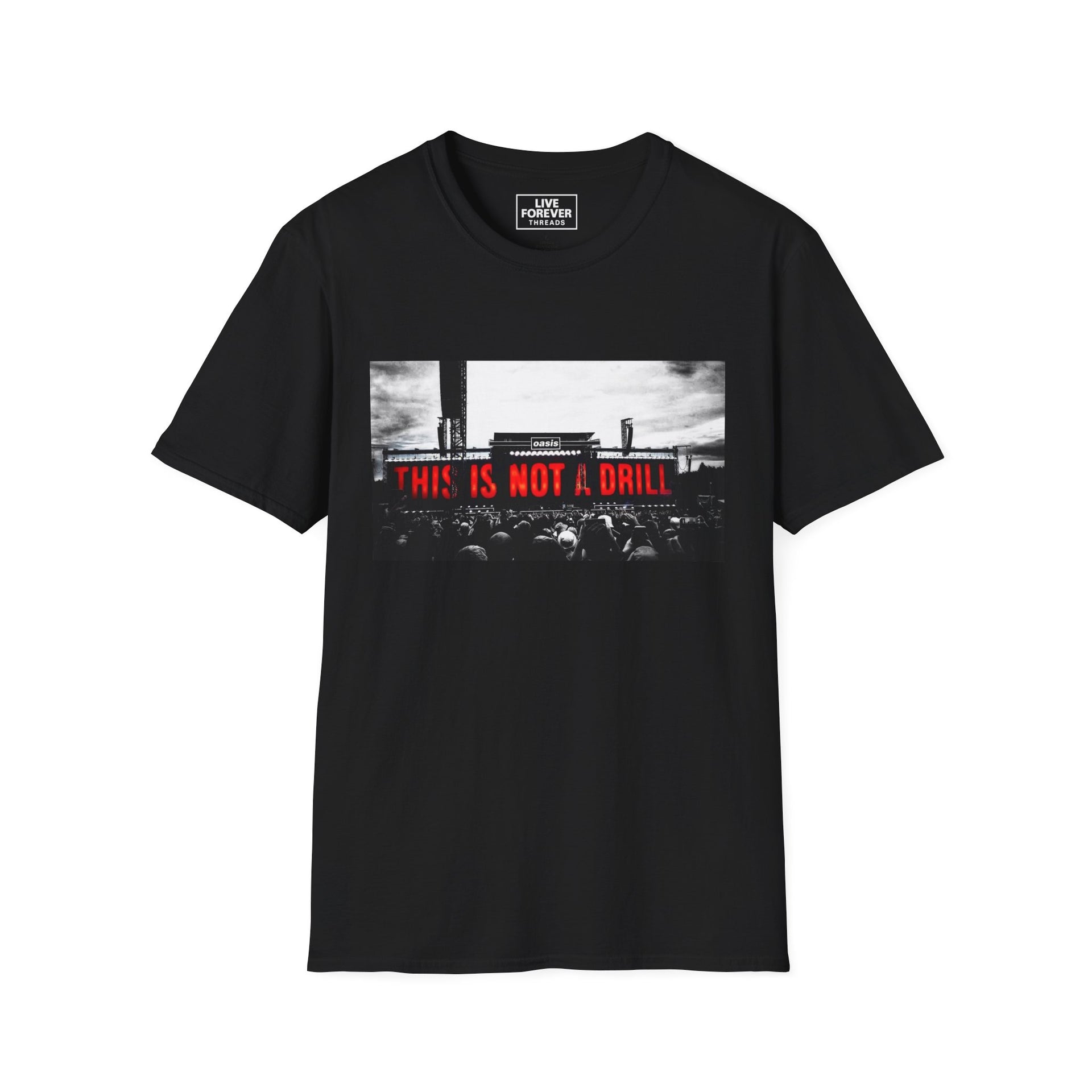 Oasis Wonderwall Live 25 Tour T-Shirt Ufficiale – Maglietta Unisex In Cotone Morbido, Colore Nero